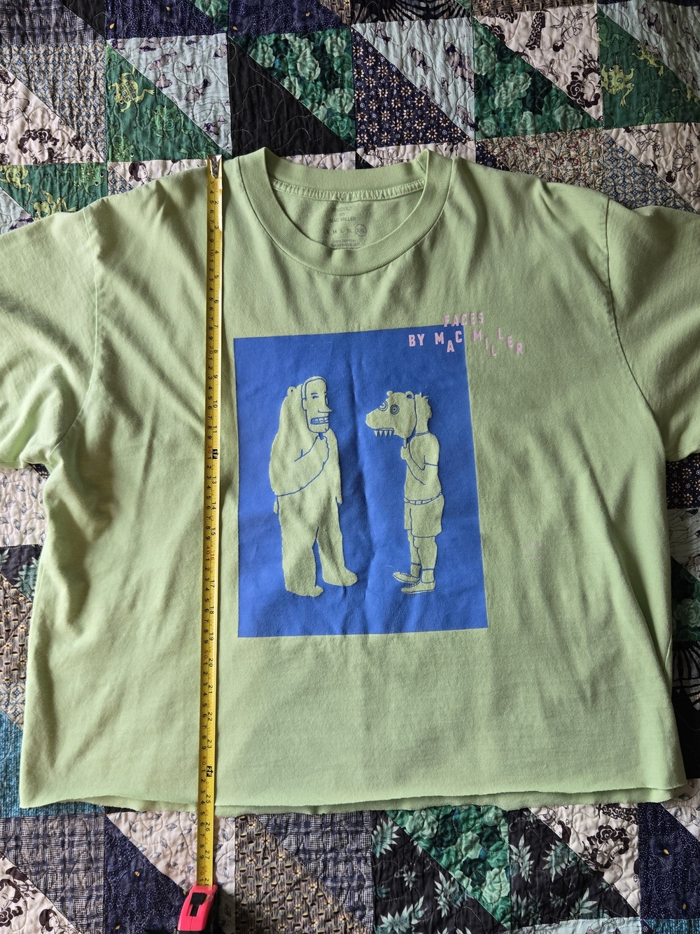 Mac Miller Green Faces Tee